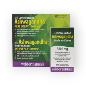 کپسول آشواگاندا وبر نچرالز ۳۶۰۰ میلی گرمAshwagandha (۱۲۰ عددی)