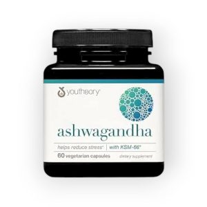 کپسول آشواگاندا یوتئوری ۱۰۰۰ میلی گرم Youtheory (۶۰ عددی)